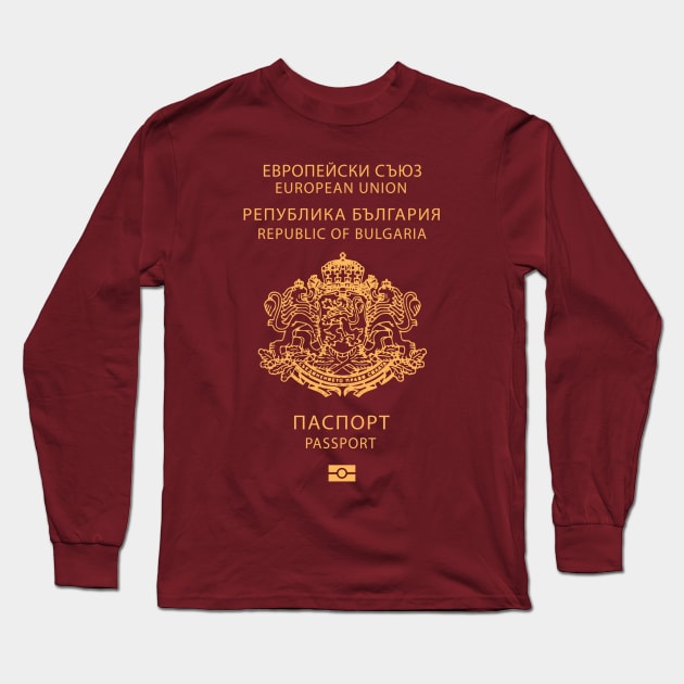 Bulgaria passport Long Sleeve T-Shirt by Travellers